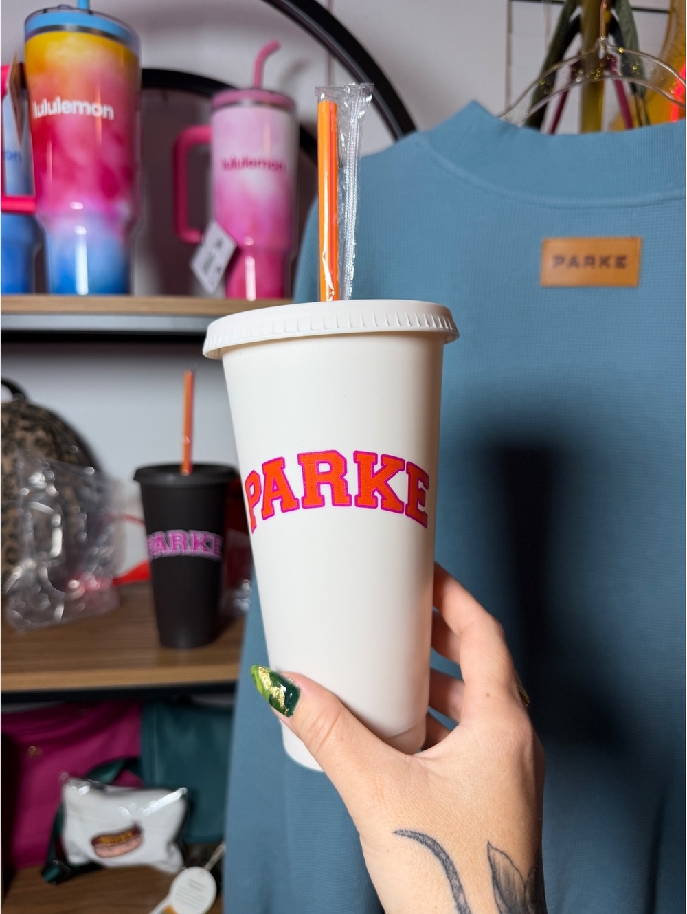 PARKE X DUNKIN LIMITED EDITION COLLAB CUP - WHITE & PINK - NWT